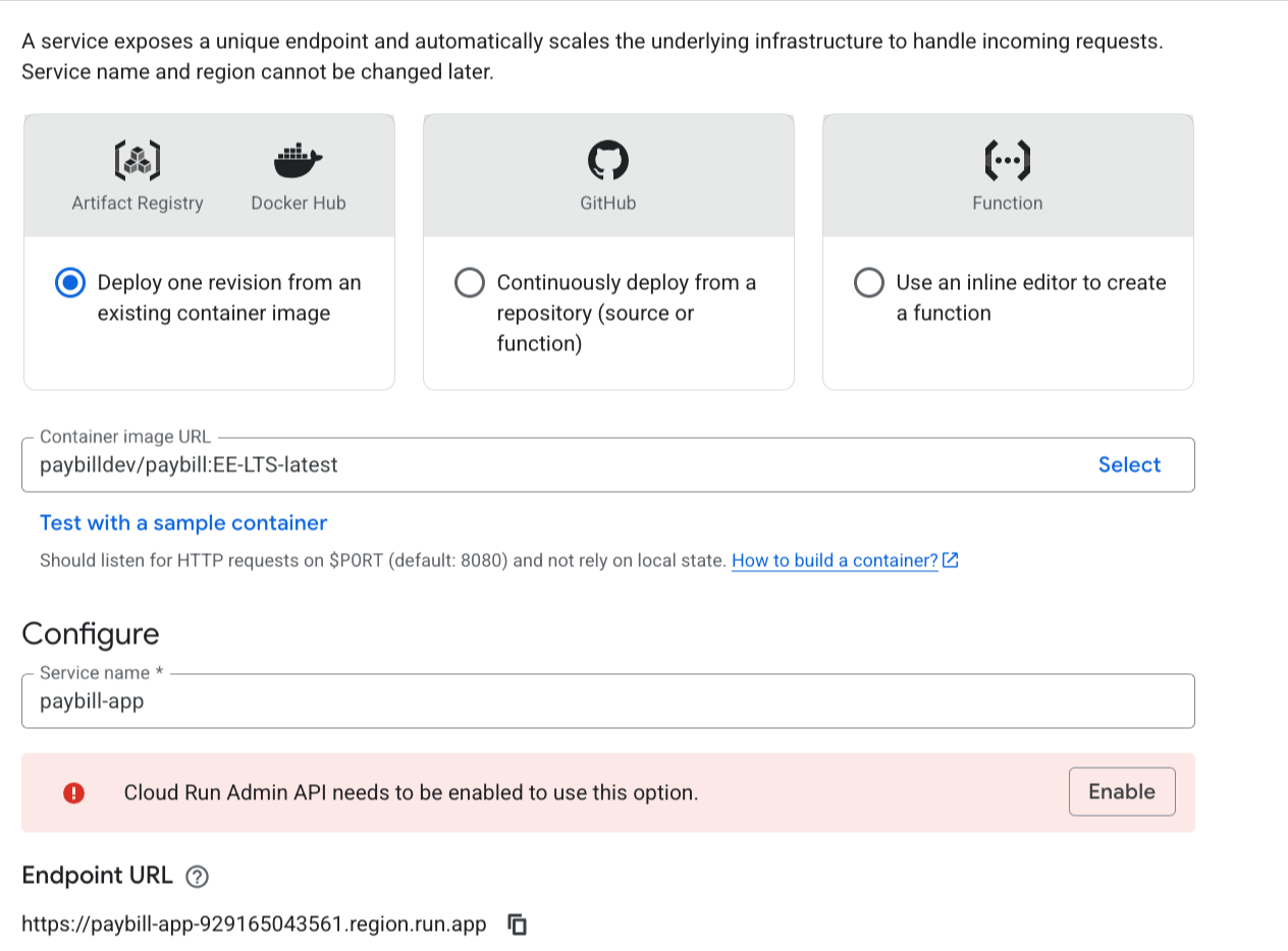 Google Cloud Run New Setup